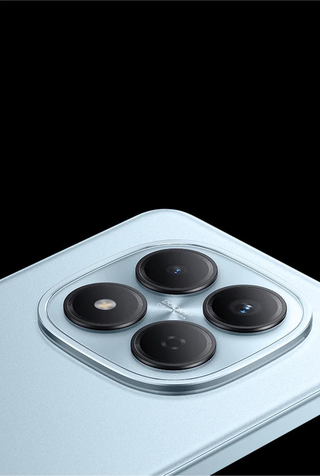 Redmi Note 15 Pro light blue back, close-up of the 200MP OIS camera island